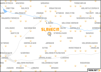map of Sławęcin