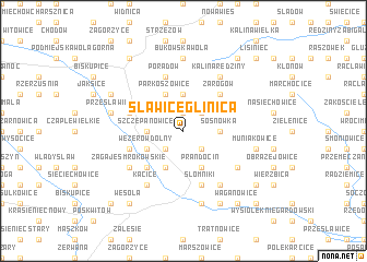 map of Sławice Glinica