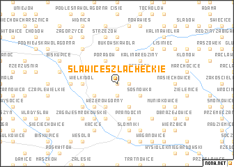 map of Sławice Szlacheckie