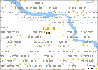 map of Sławin