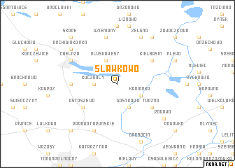 map of Sławkowo