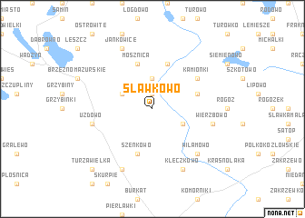 map of Sławkowo