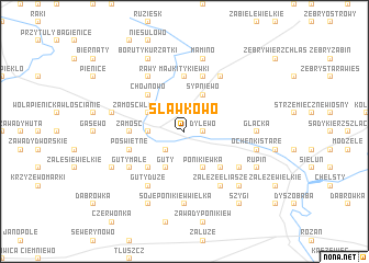 map of Sławkowo