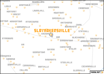 map of Slaymakersville