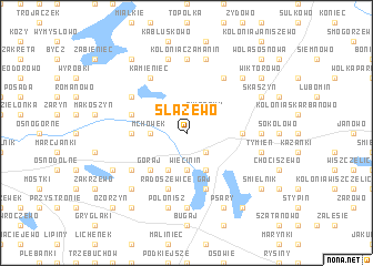 map of Ślazewo