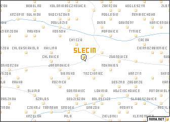 map of Ślęcin