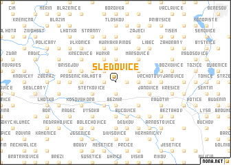 map of Sledovice