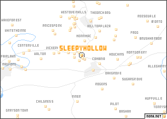 map of Sleepy Hollow