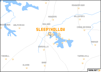 map of Sleepy Hollow