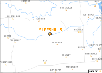 map of Slees Mills