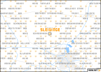 map of Sleidinge