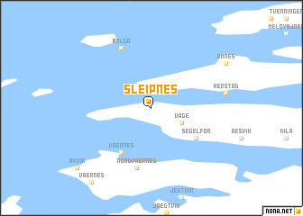 map of Sleipnes