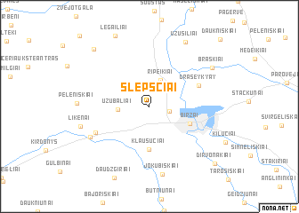 map of Slepsčiai