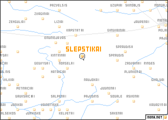map of Šlepštikai