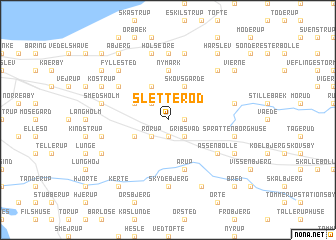 map of Sletterød