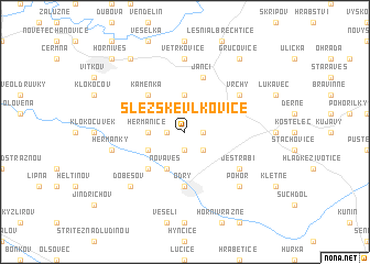map of Slezské Vlkovice