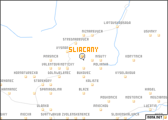 map of Sliačany