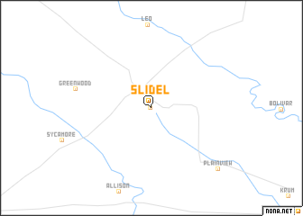 map of Slidel