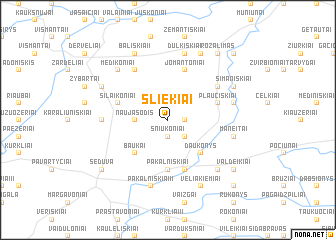 map of Sliekiai