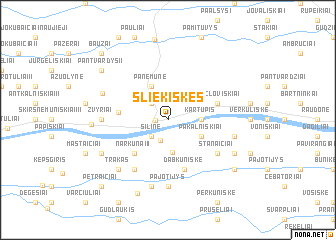 map of Sliekiškės