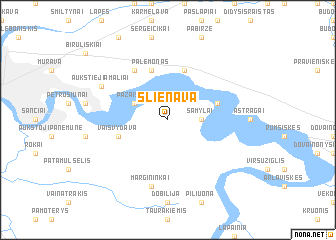 map of Šlienava