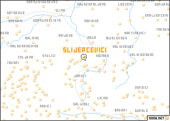 map of Slijepčevići