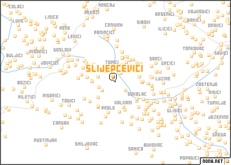 map of Slijepčevići