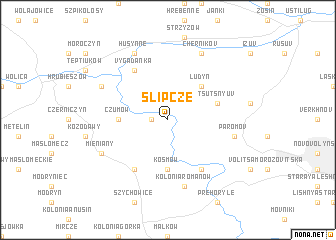 map of Ślipcze