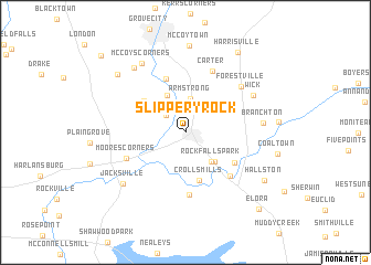 map of Slippery Rock