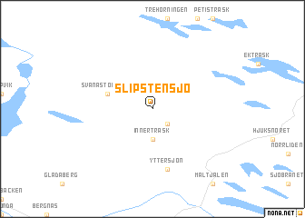map of Slipstensjö