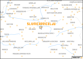 map of Slivnica pri Celju