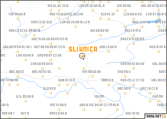 map of Śliwnica