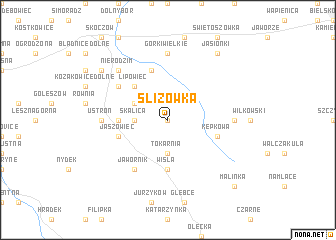 map of Ślizówka