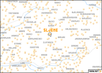 map of Šljeme