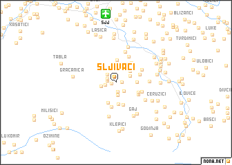 map of Šljivaci