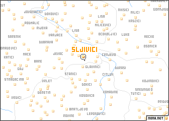 map of Šljivići