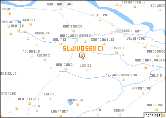 map of Šljivoševci