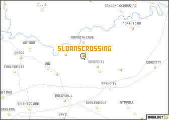map of Sloans Crossing