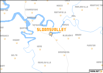 map of Sloans Valley