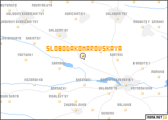 map of Sloboda Komarovskaya