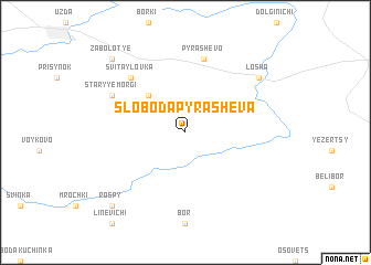 map of Sloboda-Pyrasheva