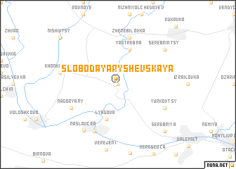 map of Sloboda Yaryshevskaya