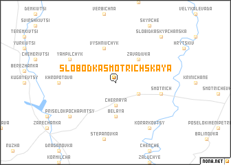 map of Slobodka-Smotrichskaya