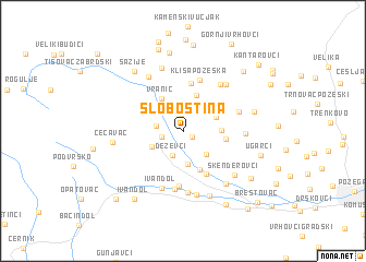 map of Sloboština