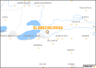 map of Slobozia-Cireşu