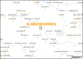 map of Slobozia- Vidraşcu