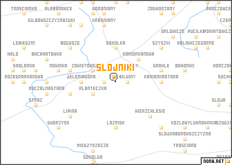 map of Słojniki