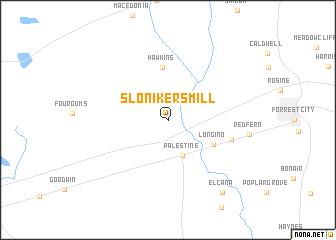 map of Slonikers Mill