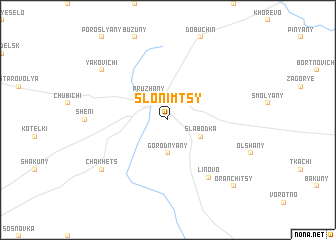 map of Slonimtsy
