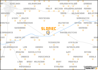 map of Słopiec